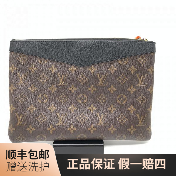 95新 LouisVuitton/路易威登 LV棕老花手拿包/10018238 经典 时尚