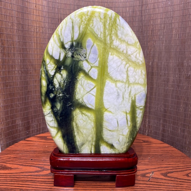 精品天然观赏石玉树石奇石家居客厅玄关桌面摆件 高32宽20厚2厘米