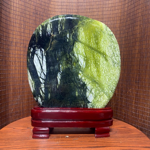 天然奇石玉树石家居办公室博古架中式玄关摆件高38宽30厚2厘米