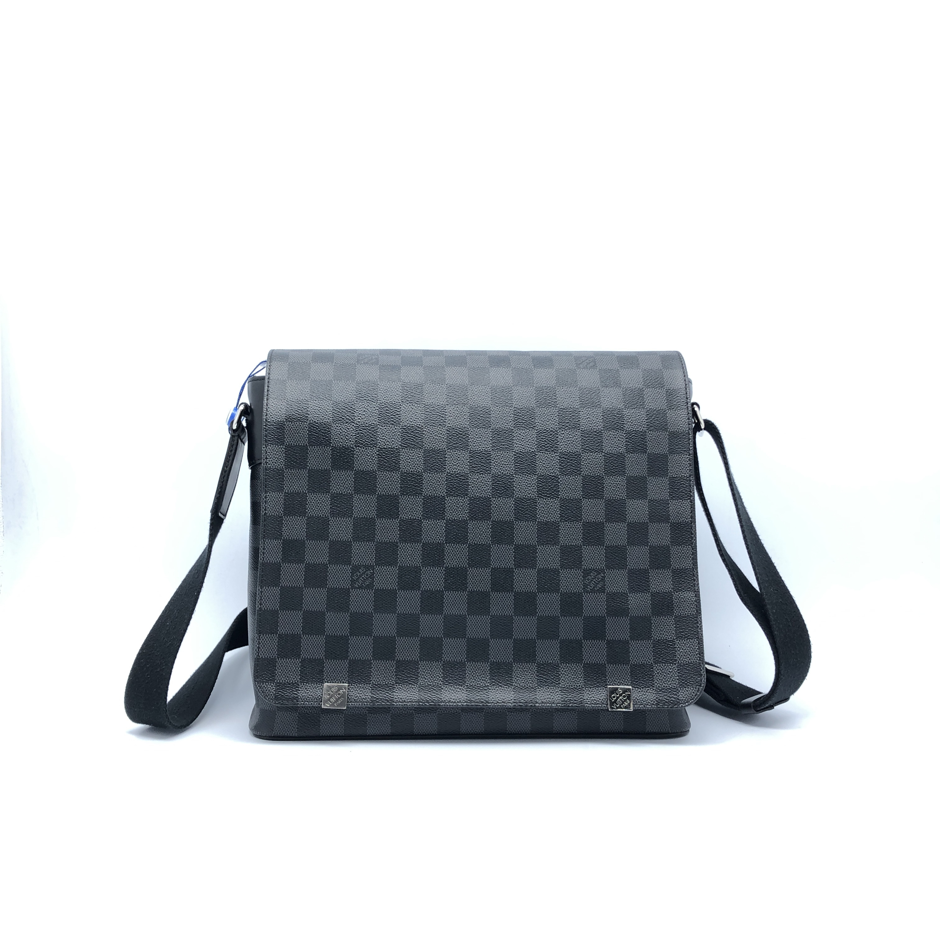 99新 LouisVuitton/路易威登 97新 黑棋盘格单肩包/3455号