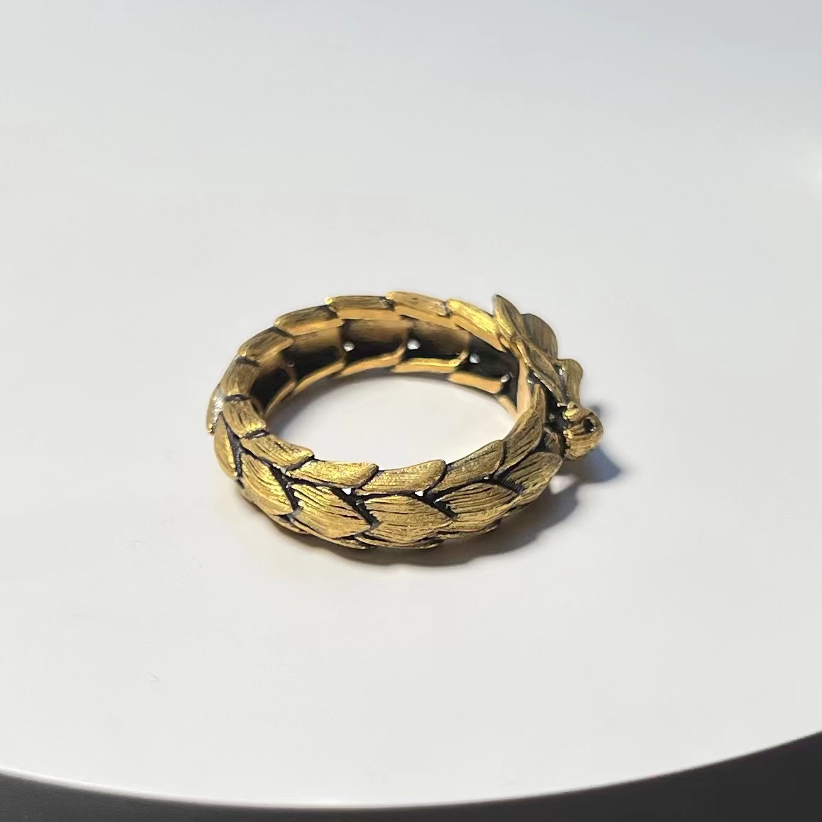 【足金999厚重龙戒】黑金戒指#精品黑金黄金工艺#