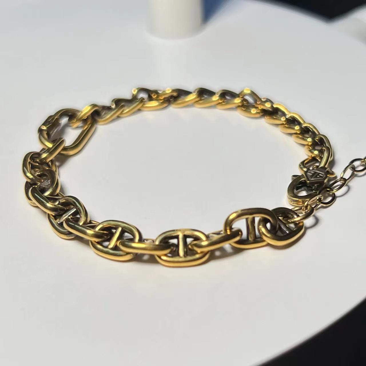 #204【足金999猪鼻子AB手链】黑金手链#精品黑金工艺#