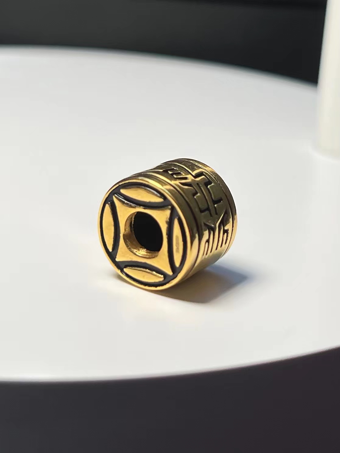 #101【足金999铜币】黑金吊坠（不带链）#精品硬金工艺#