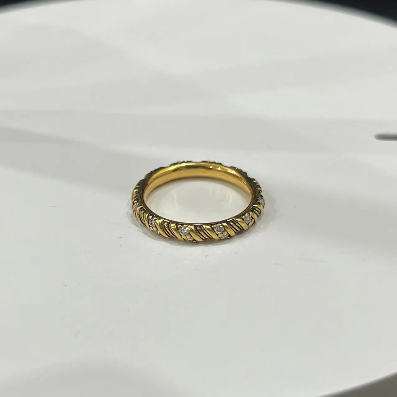 【足金999闪耀麻花戒指】黑金戒指#精品黑金工艺#黄金气质
