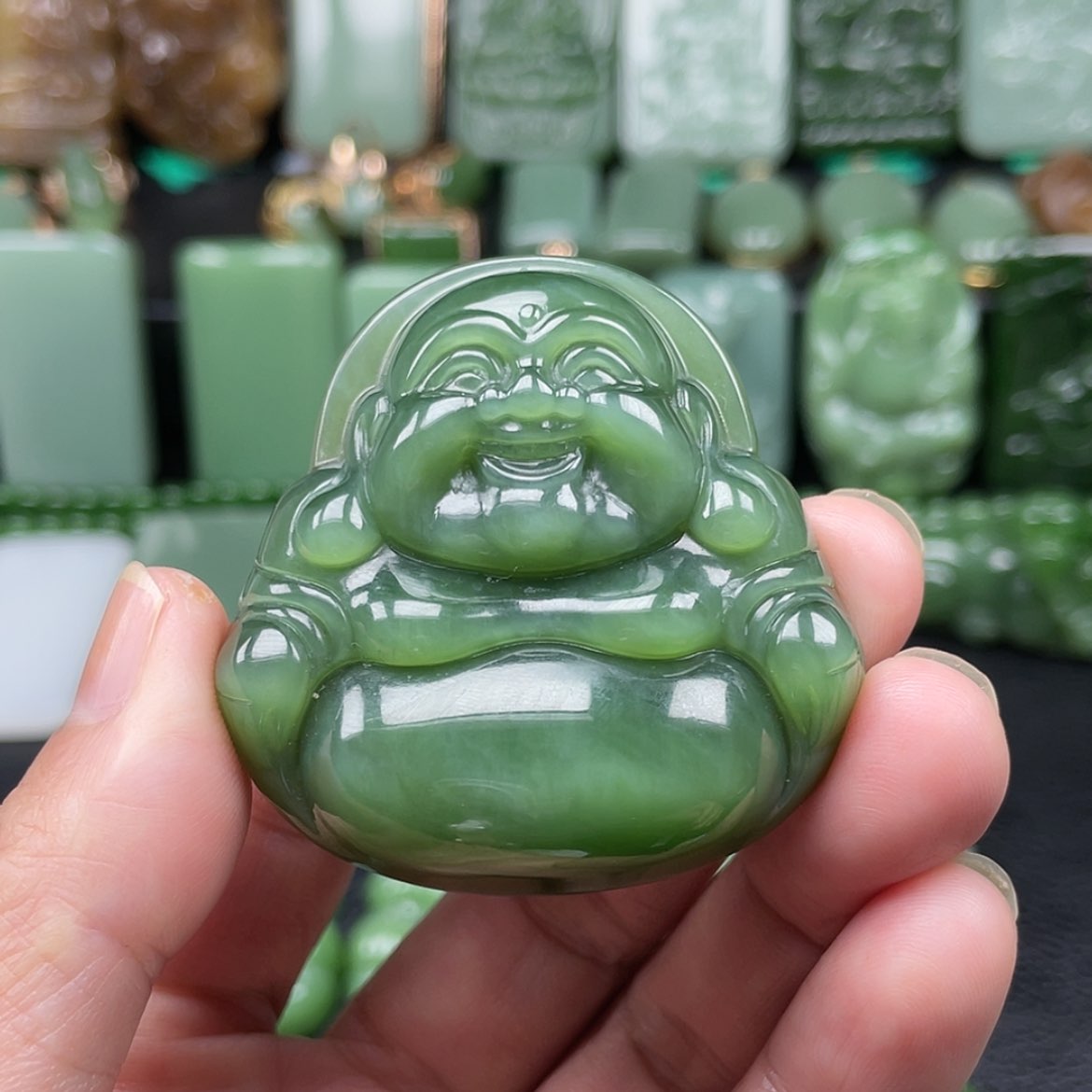 【闪购商品】和田玉挂件未镶嵌王**风