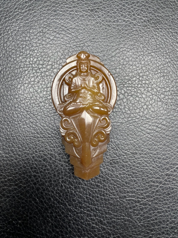 .和田玉观音挂件