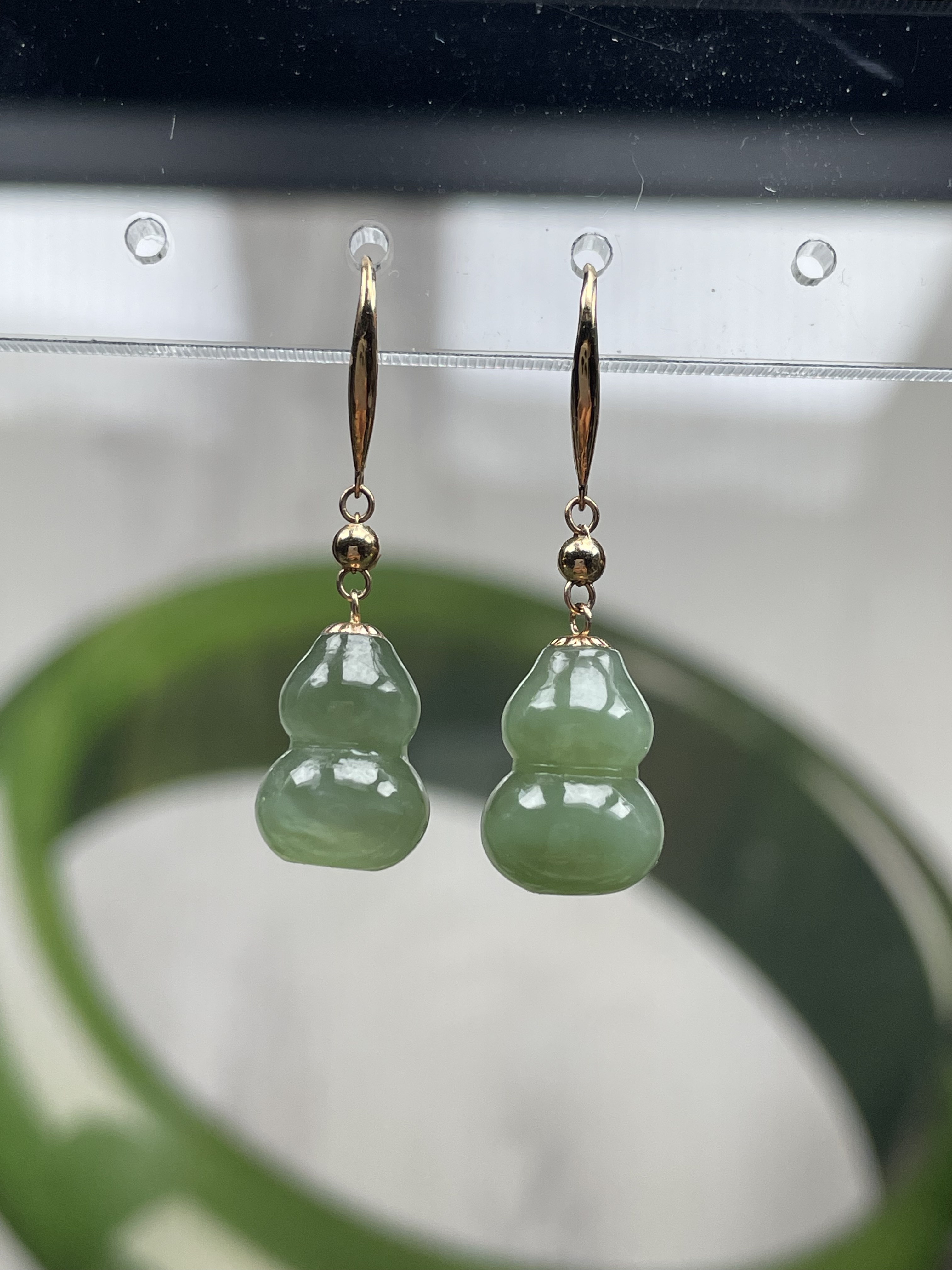 18K金葫芦款耳坠