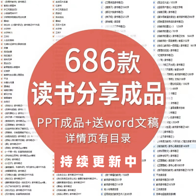 教师读书分享ppt成品课件文献阅读笔记读后感word模板读书报告