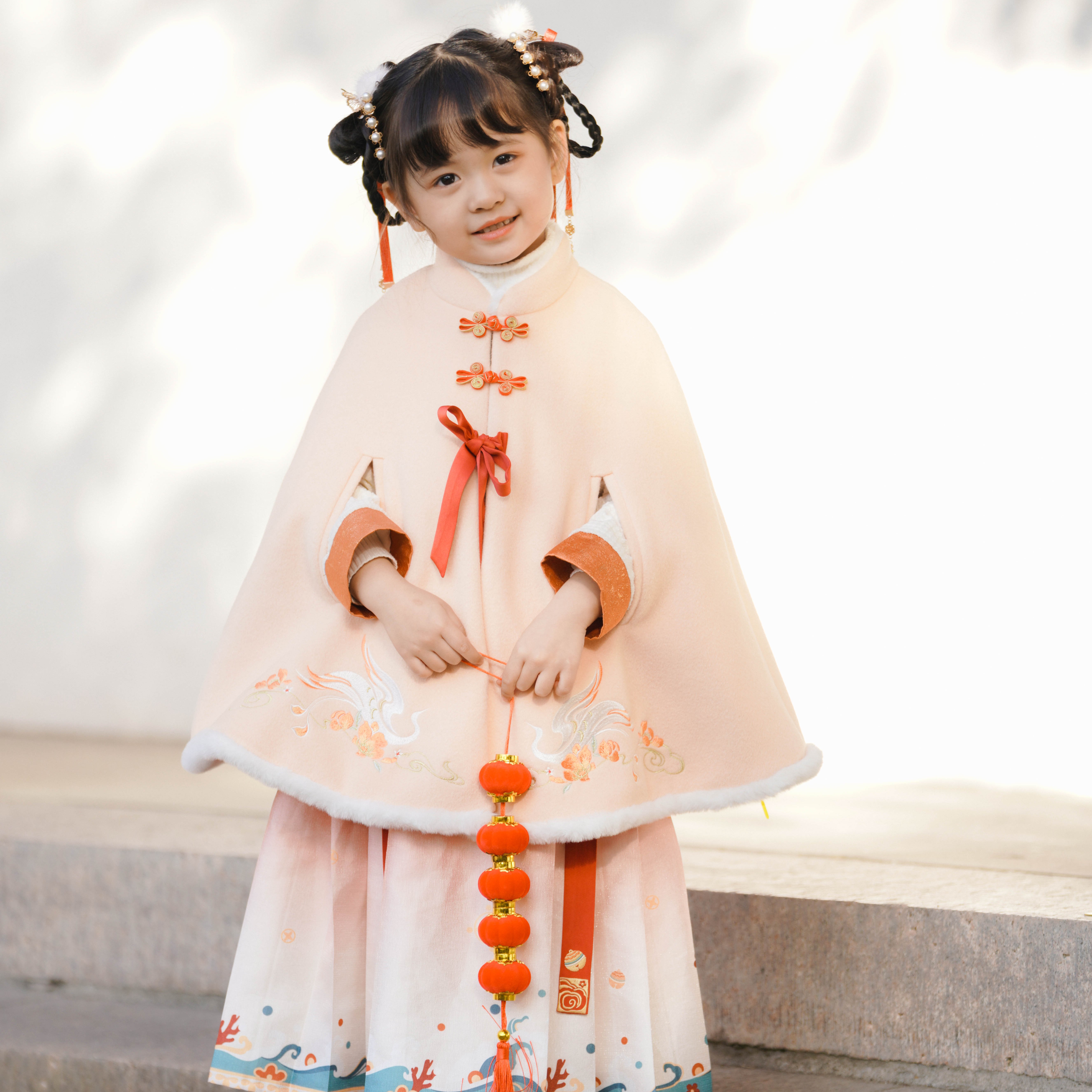 西子问【新秋斗篷】女童汉服改良儿童秋季古风仙气古装襦裙斗篷