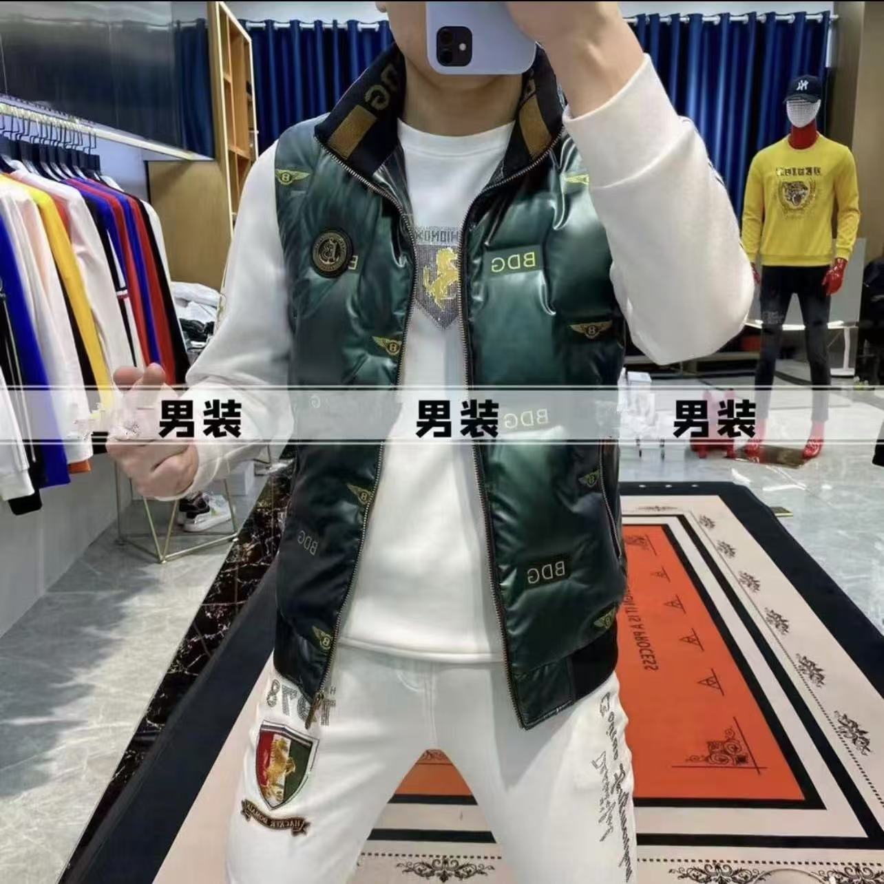 男士秋冬轻奢马甲2025新款潮流帅气翻领高端简约大气外套8837