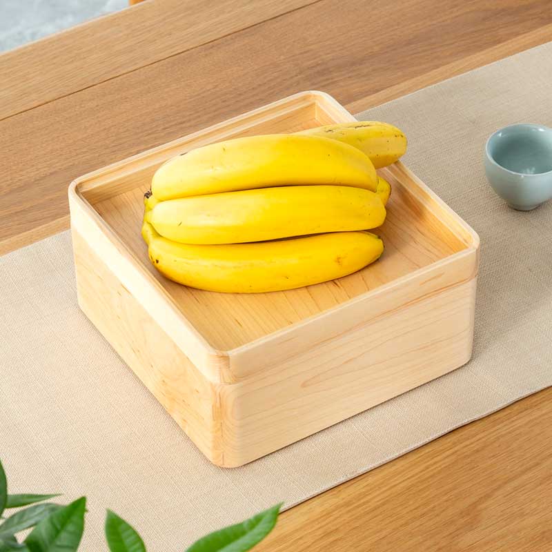 （新福利）北美硬枫木18*18茶盒家用客厅方形糖果盒