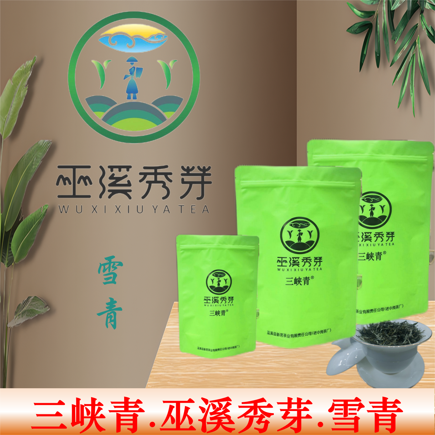 三峡青.巫溪秀芽.雪青.绿茶.茶厂.滋味精选产品