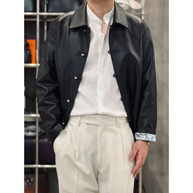 （高定）LA CALIFFA“新中式锦绣X爱马人士丝绸”英国Lamb小羊羔皮衣