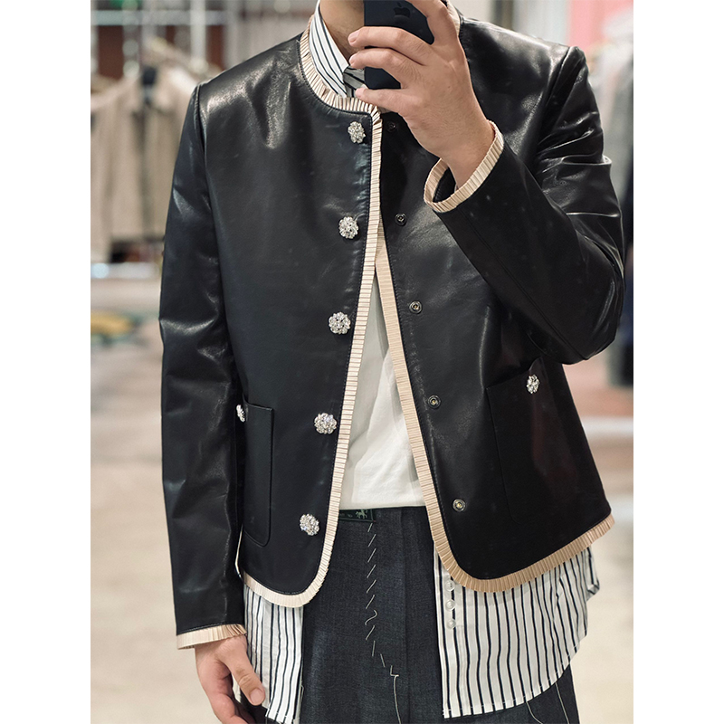 55000版“秀场VIP限定Clubman 法式优雅UK皮胚小羊皮”短夹克