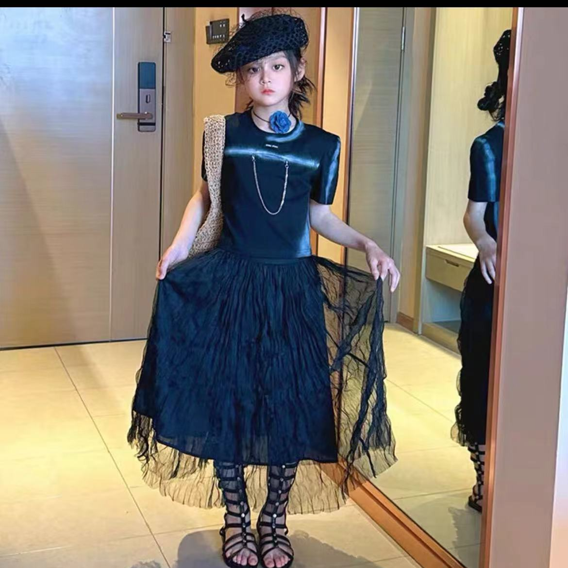 405090《现》小涵家玲姐优选韩版儿童休闲时尚洋气日常舒适百搭套装