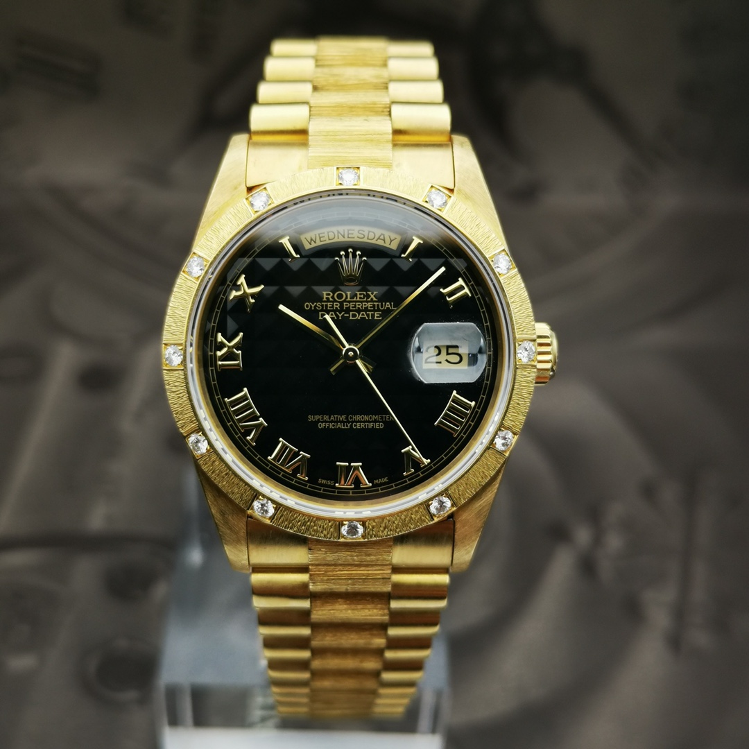 95新 Rolex/劳力士 星期日历型老树盘根/18308/36mm经典单表