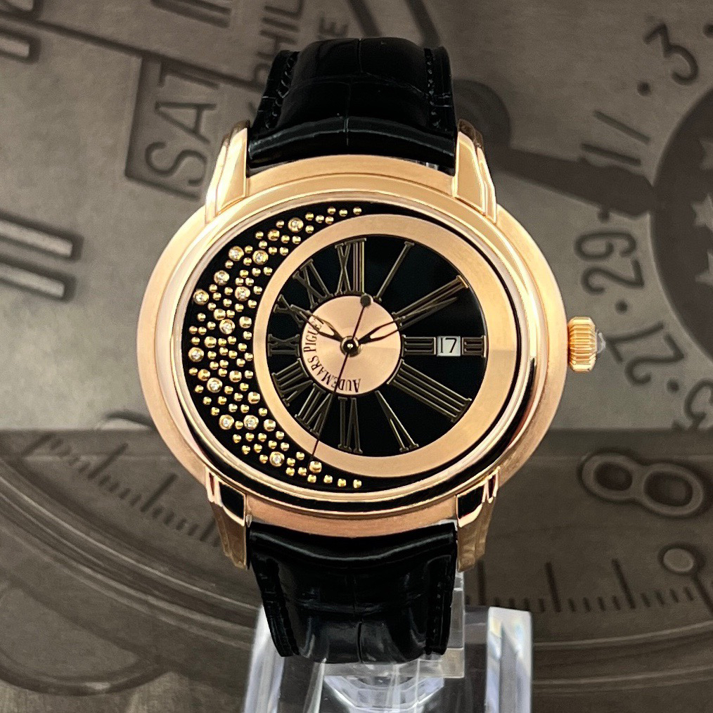 95新 AIPE/爱彼 全套千禧系列/15331OR玫瑰金原钻/45mm