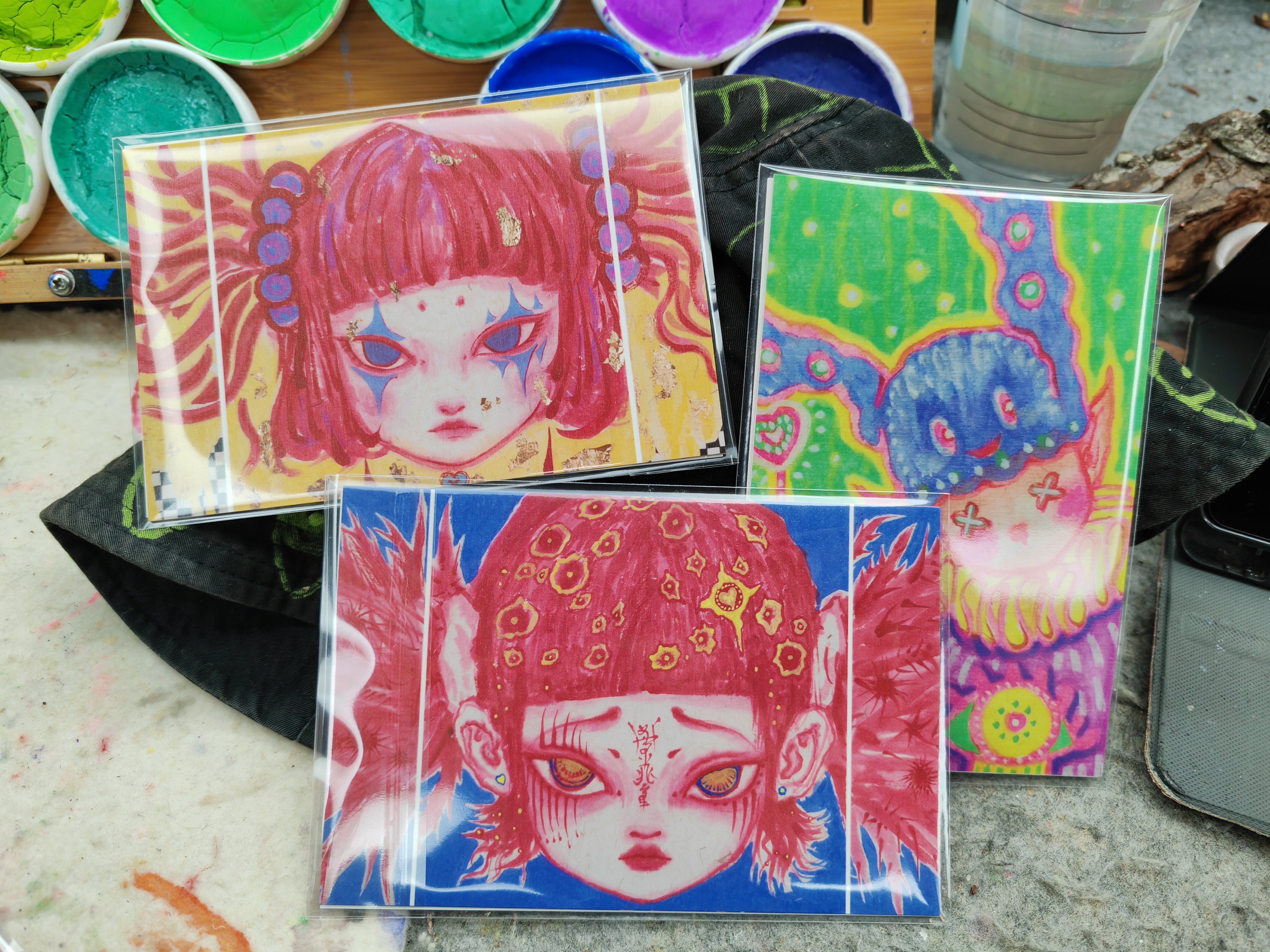 第七批明信片 刺头系列 一共三组9张