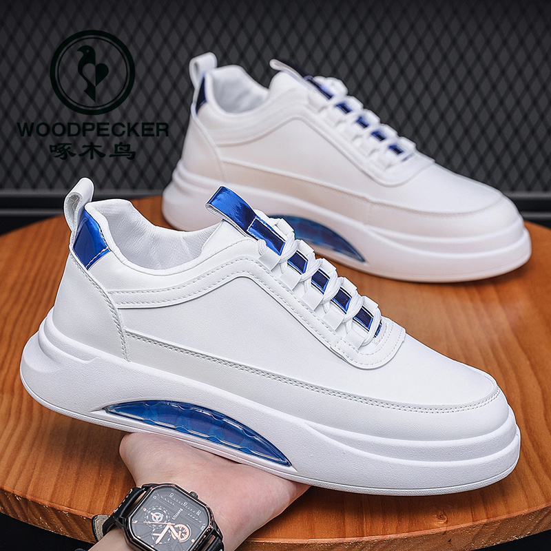 woodpecker/啄木鸟男士时尚潮流休闲百搭板鞋厚底潮鞋官方正品