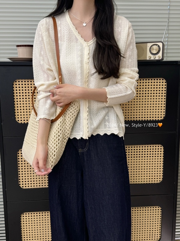2024秋季新款时尚显瘦针织开衫长袖针织衫