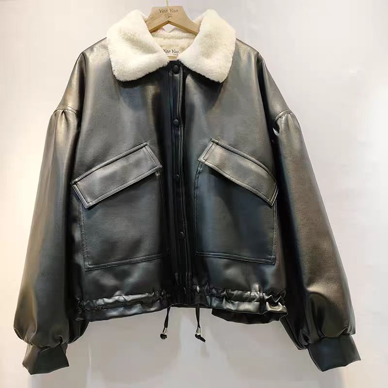 7251时尚加厚皮衣