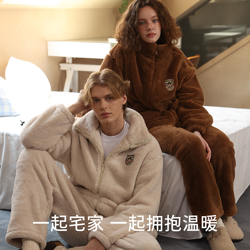 Teenie Weenie【新款上新】休闲学院-小熊出游时尚加绒保暖家居服