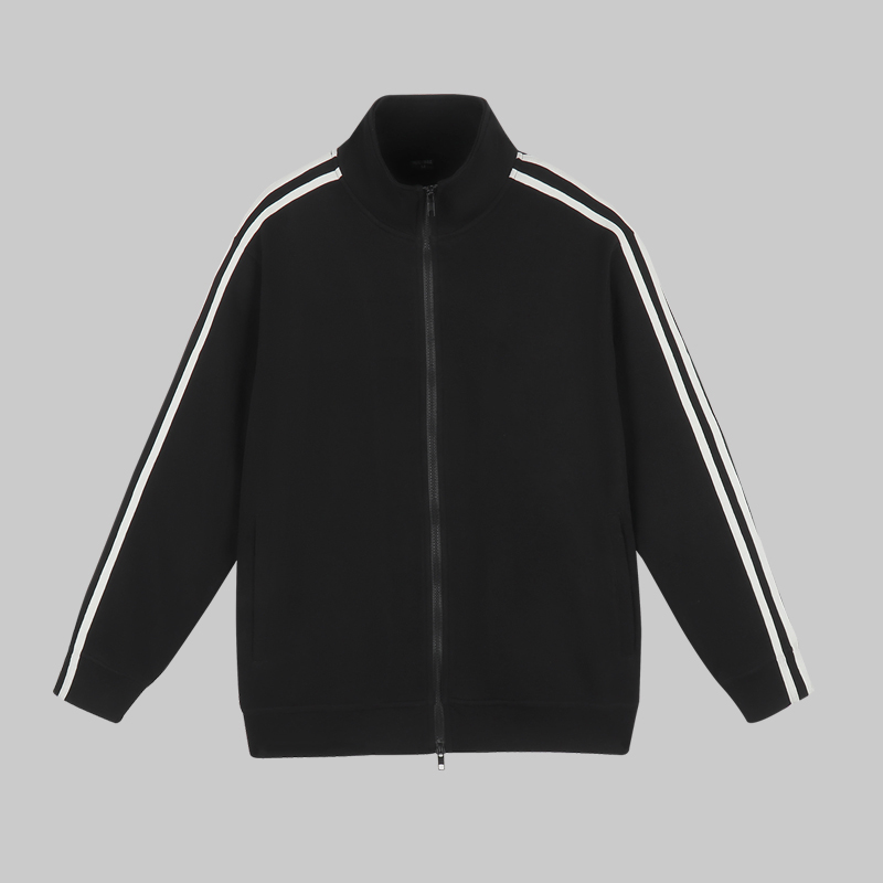 圆标捆条开衫外套