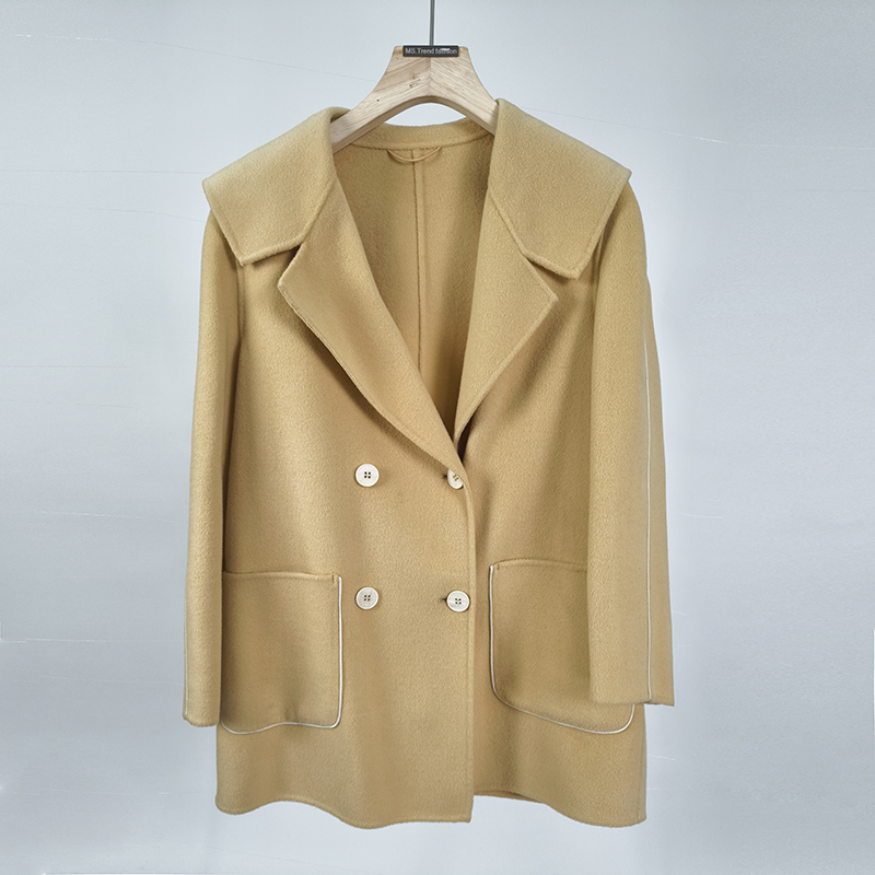 [H701黄色双面外套]长袖镂空气质夏季休闲迷彩