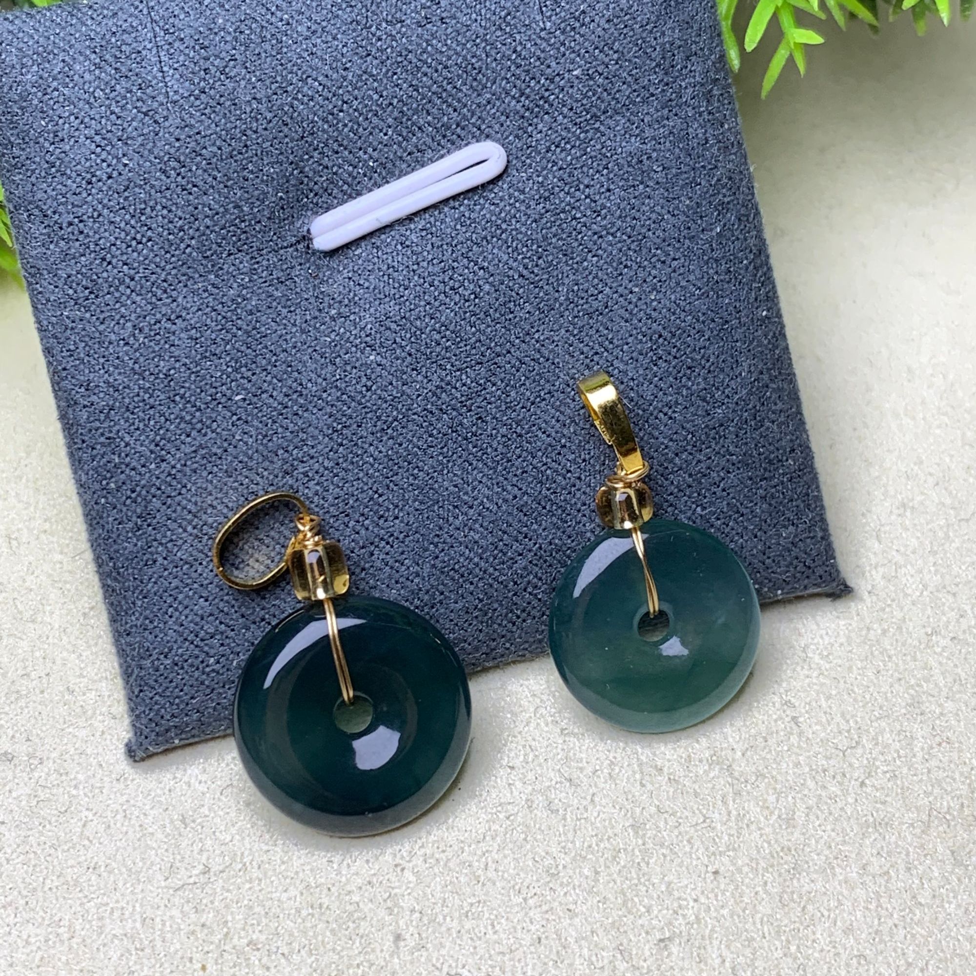 -祥晋翡翠-天然翡翠满色小平安扣复古气质时尚百搭简约多样性发一