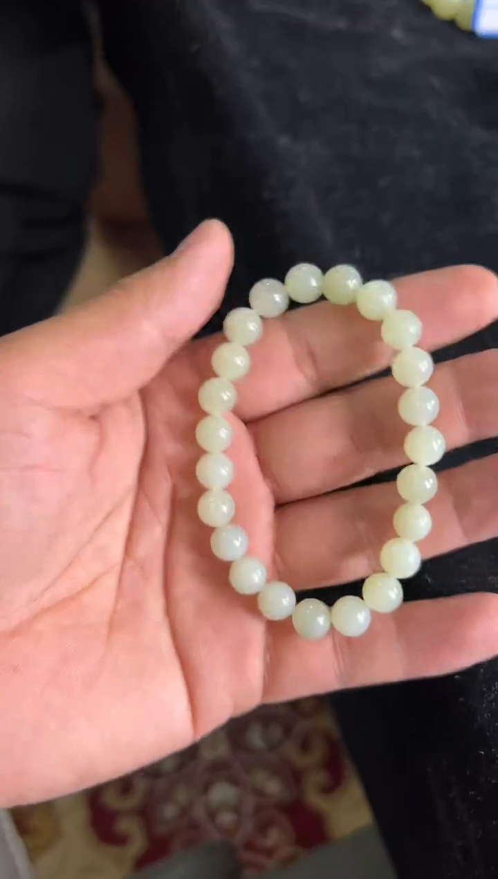 【闪购商品】和田玉手串未镶嵌新疆和田玉珠串卡8