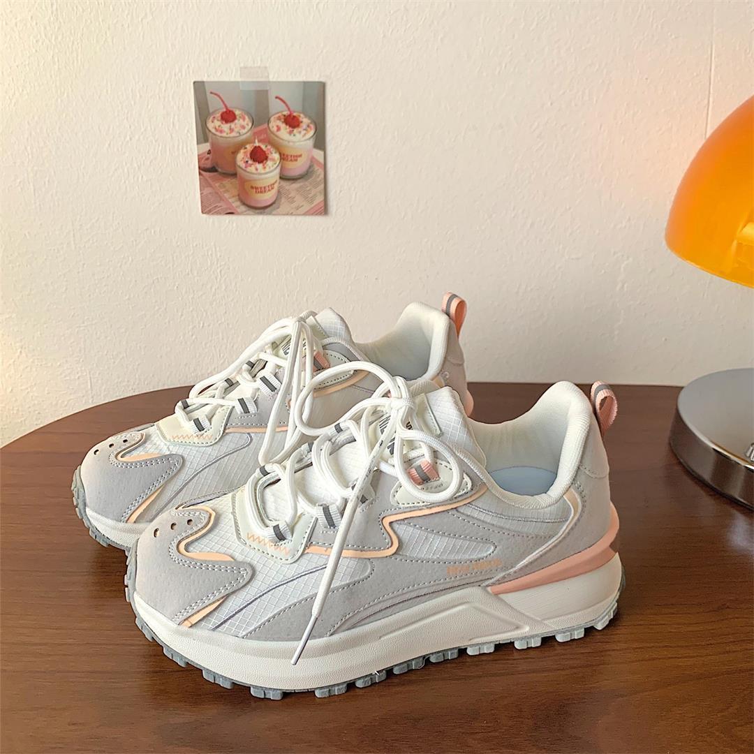 2024新款小众设计感运动鞋学生休闲百搭跑步鞋厚底老爹鞋潮网红cs