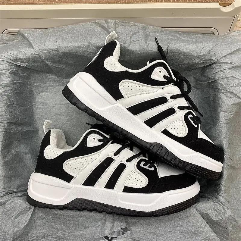 韩版小众男鞋秋冬新款百搭休闲学生情侣板鞋子厚底潮流运动老爹鞋