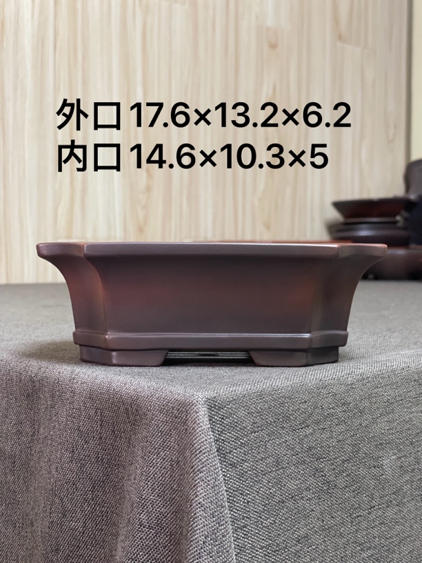 紫砂花盆四方长方形花盆家用长方形行山器型直口多肉花盆手工作品