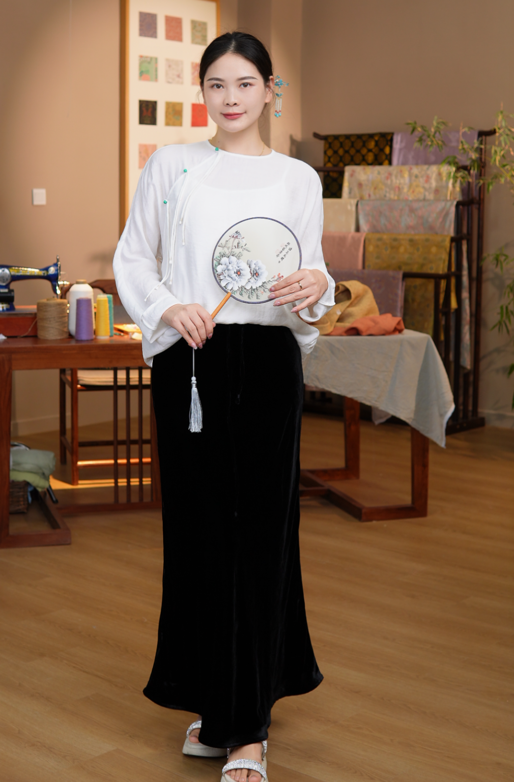 【门店同款】中式套头衫（23708206-缟羽）