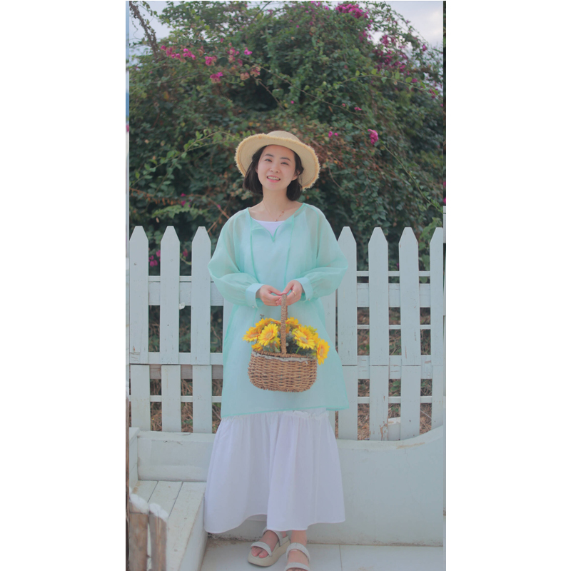 【抖音专属】【陌上花系列】连衣裙短款（24707347D-天缥）