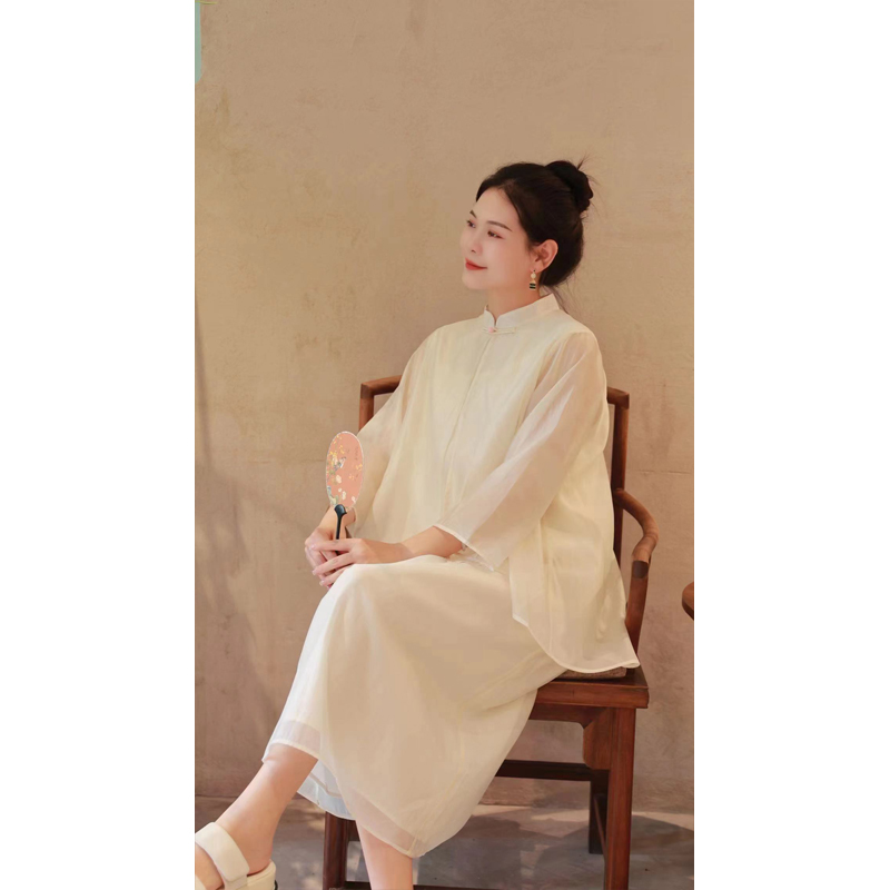 【抖音专属】连衣裙（24707404-凝脂）