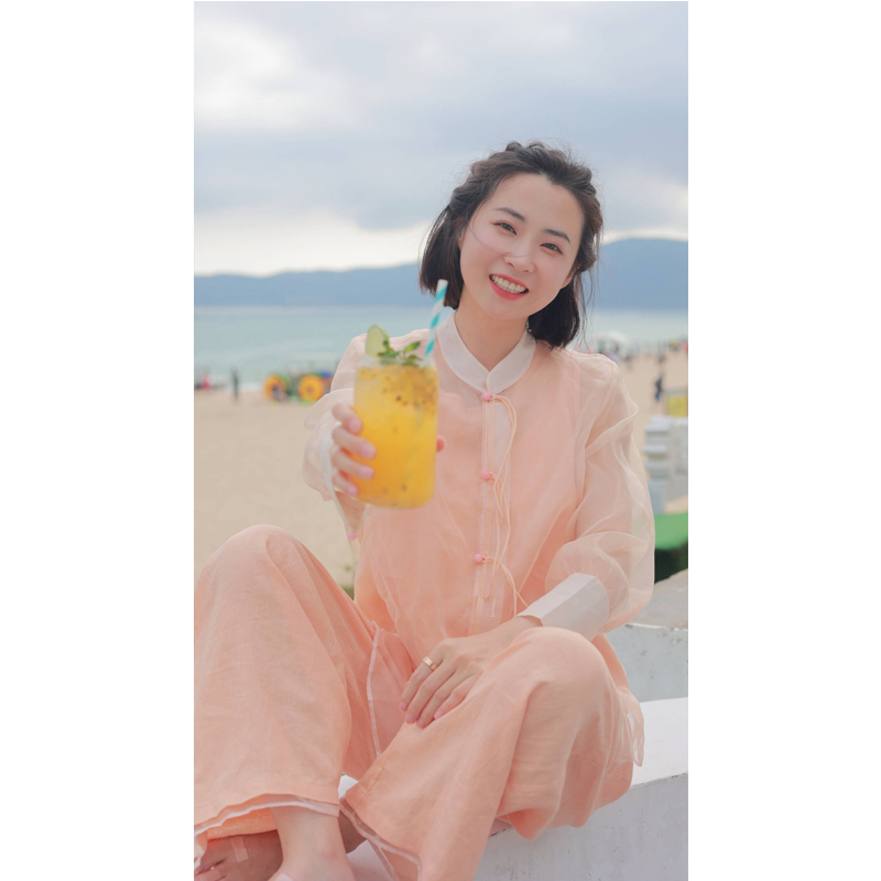 【抖音专属】【韶光春色系列】衬衣（24710202-弗肯红）