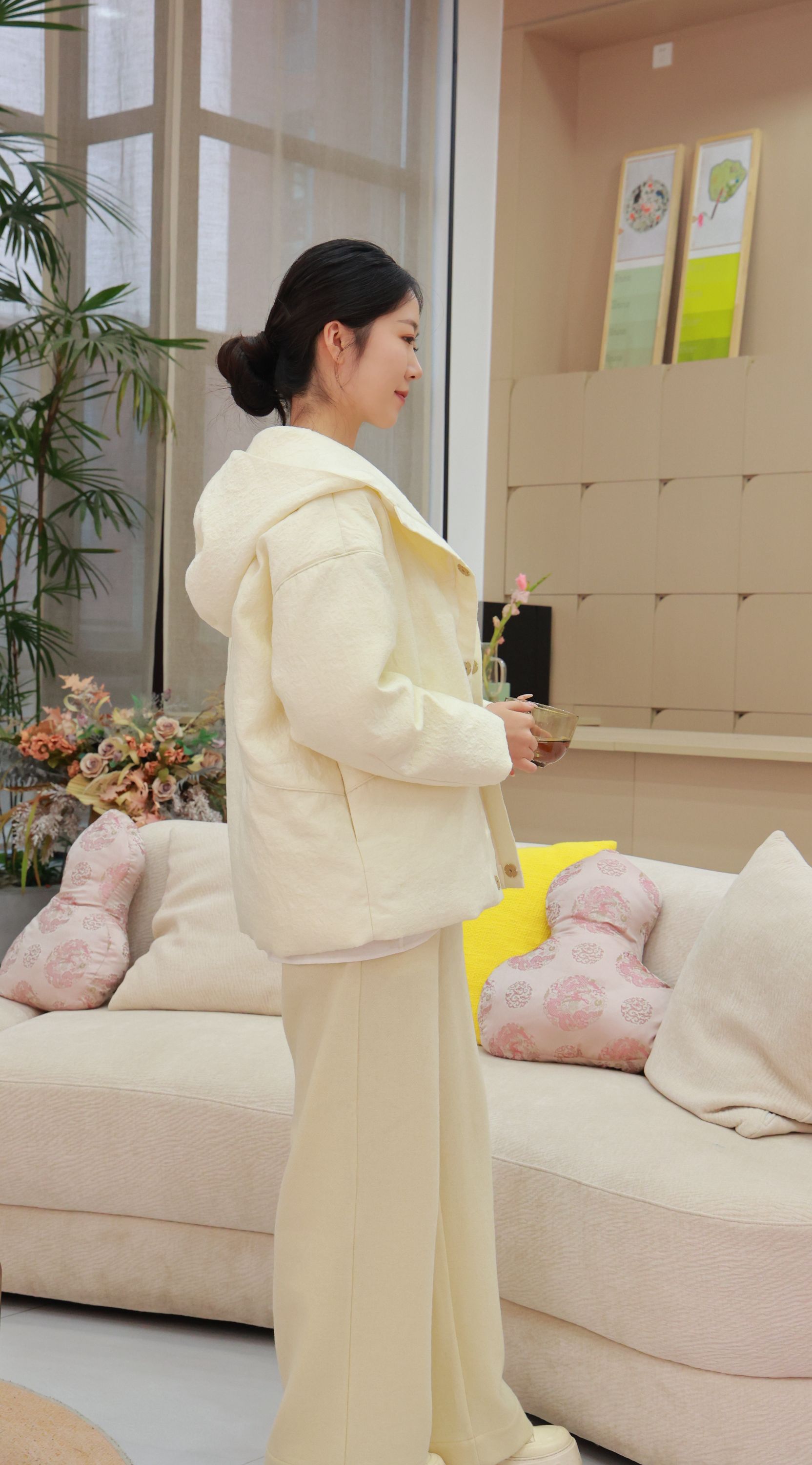 【抖音专属】阔腿裤（24809161-玉色）