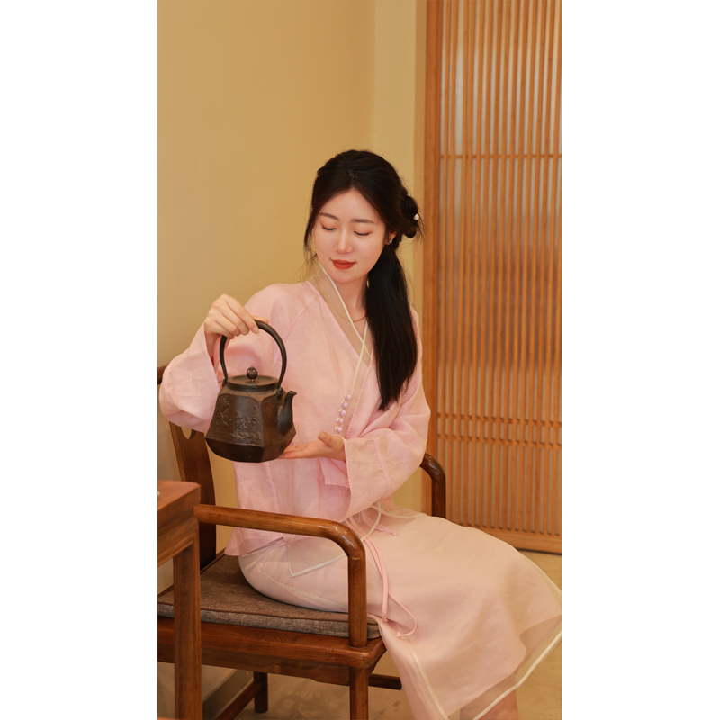 【抖音专属】V领小衫（24710258-桃夭）