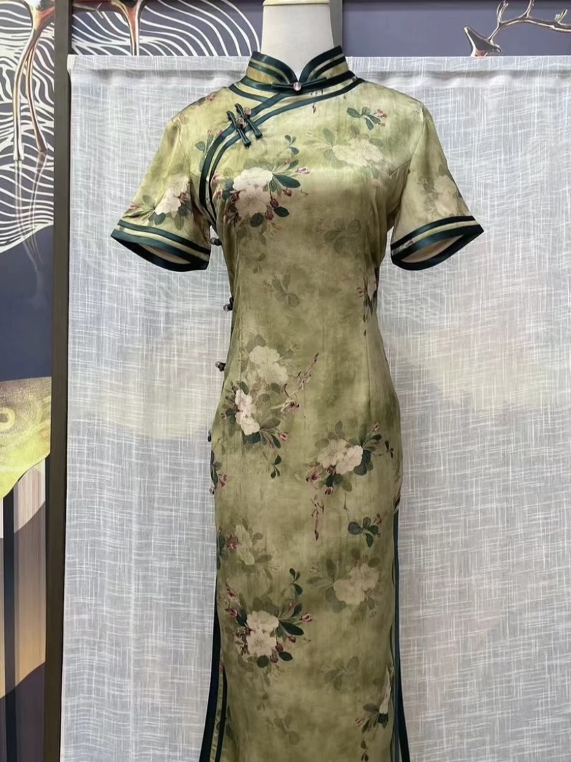 【浅茉】2024夏季新款复古百搭优雅大方日常淑女旗袍