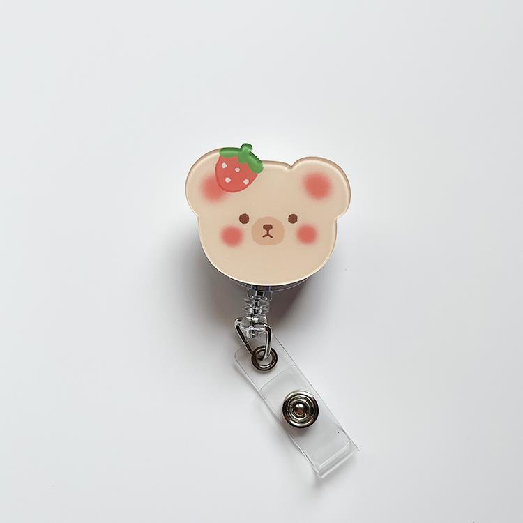 卡通易拉扣医生护士学生可爱卡套胸牌胸卡伸缩夹子挂绳工作证旋转