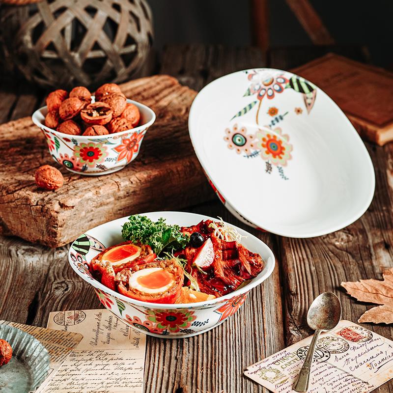 牛牛推荐】高颜值饭碗装泡面碗汤碗创意方形餐具碗公螺蛳粉酸菜鱼