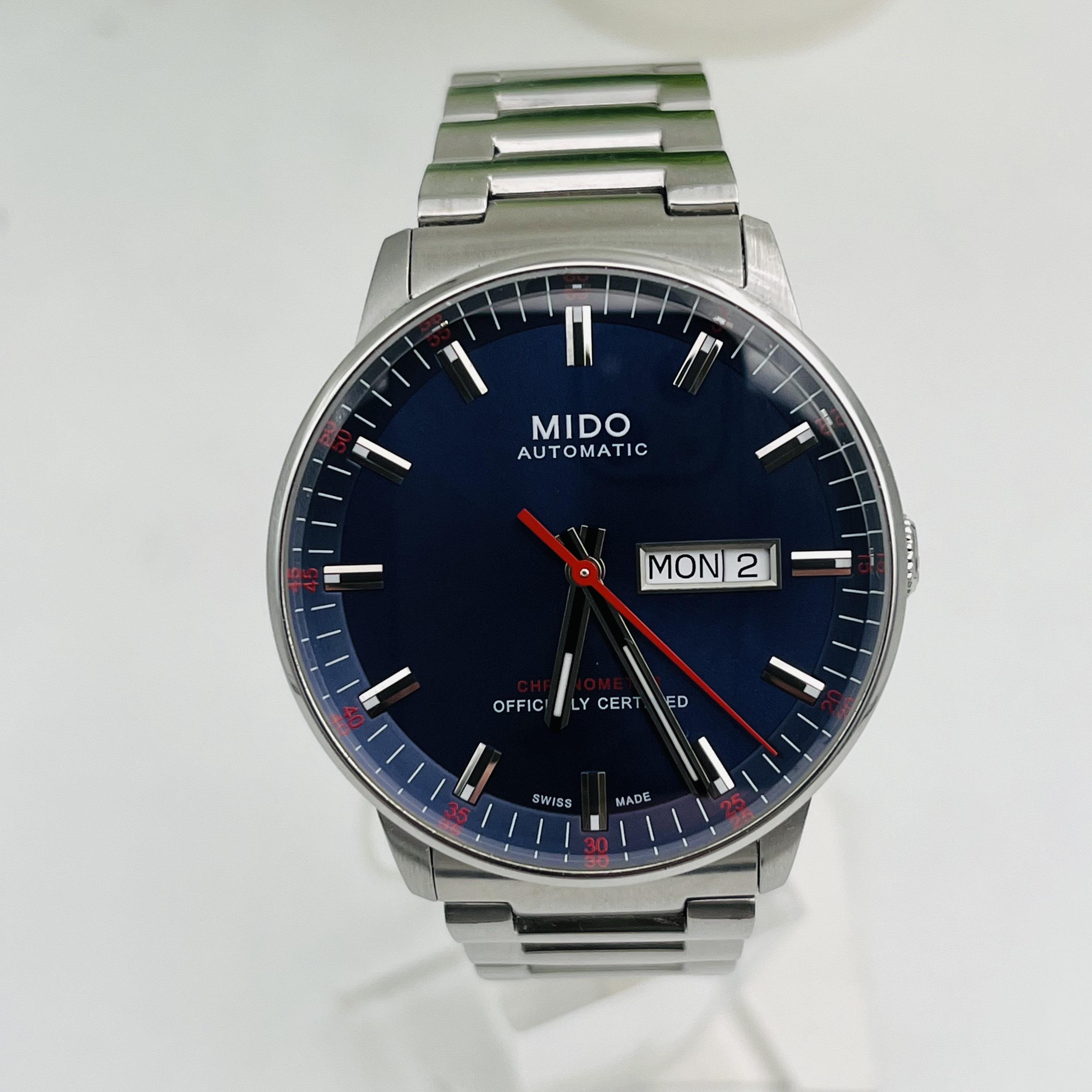 99新 Mido/美度 臻时/指挥官瑞士机械男士腕表/天文台认证尺寸40