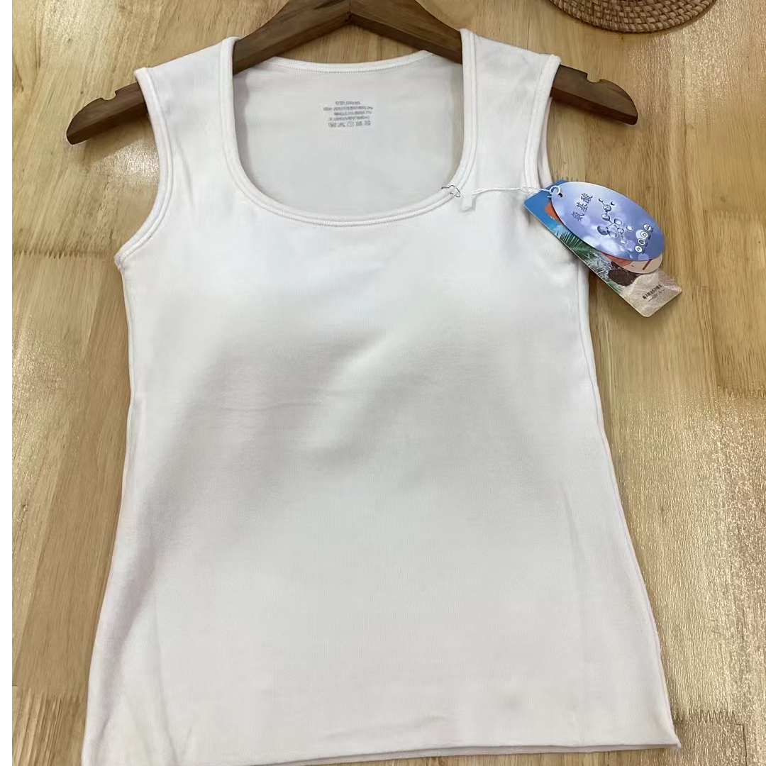 2024秋冬新款大方领双面暖绒保暖背心带胸垫磨毛吊带打底内衣8062