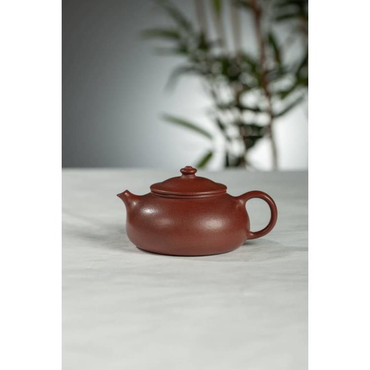 《生砂朱泥寒江》cc手工紫砂壶-cys