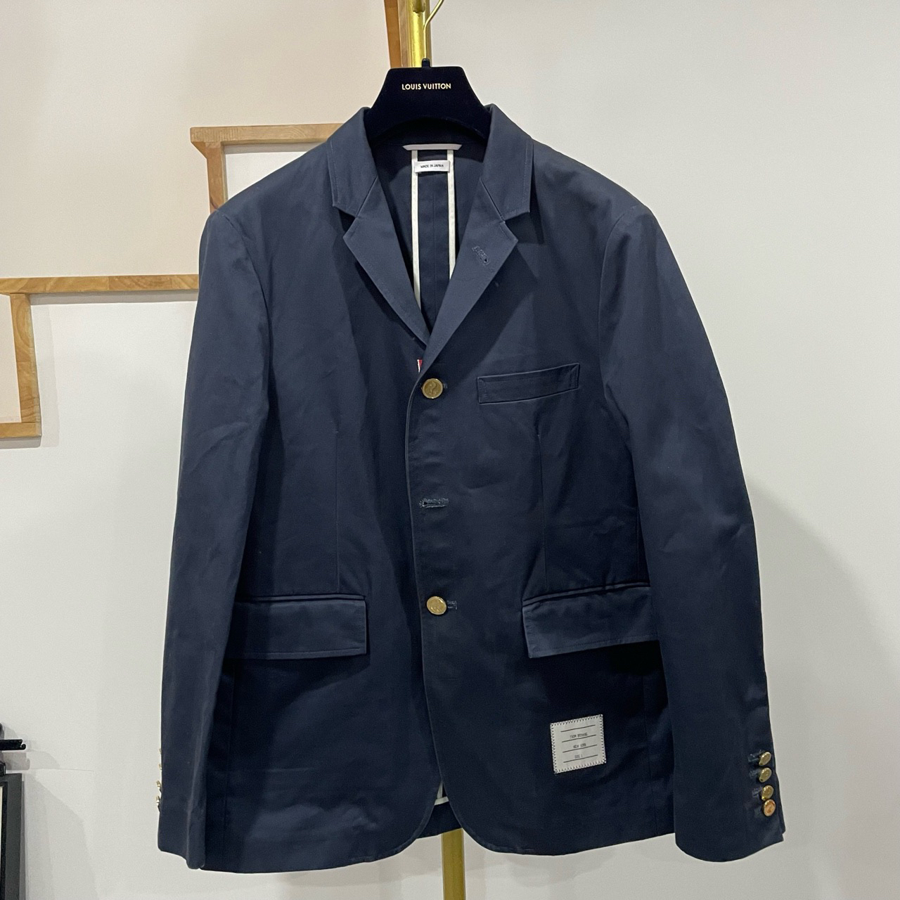 TB 藏青色条纹西服外套  1码