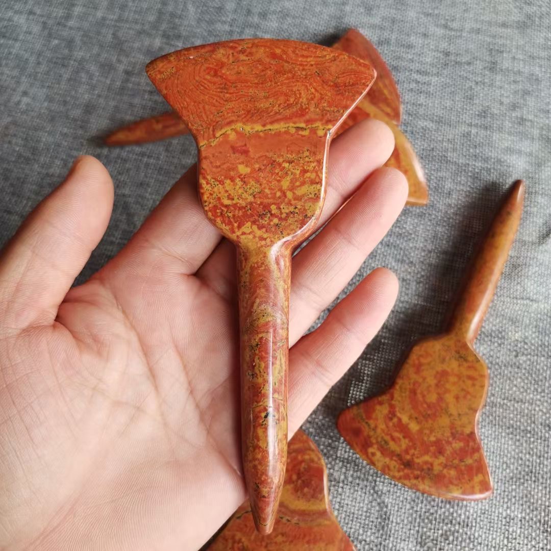 精品古法砭石小斧头