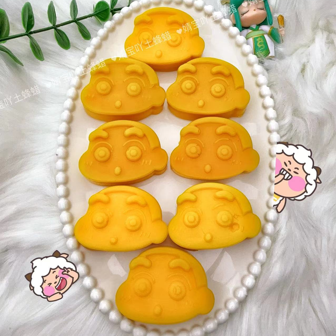 蜡笔小新套餐 纯土蜂蜡蜡瓶糖 纯手工制作 可做玩具摆件 解压