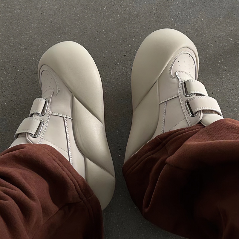 SGIRL TWTW新品真皮魔术贴轻便柔软厚底松糕鞋百搭休闲面包鞋女鞋