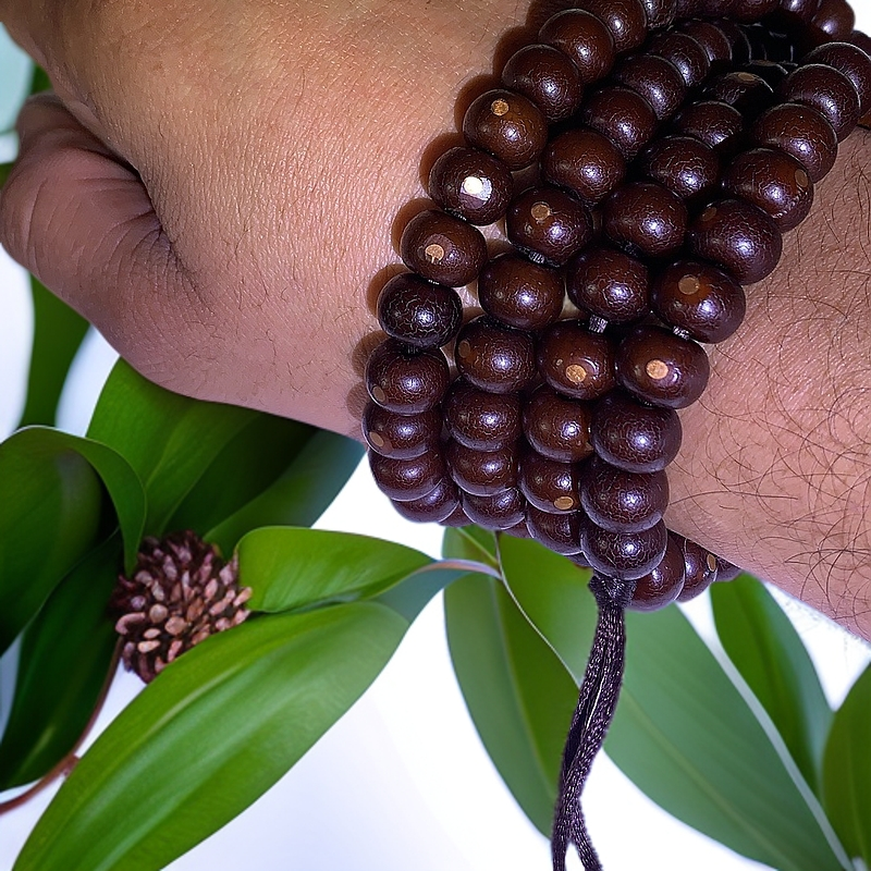 藏传久幽阁藏品 藏区回流大年份满开片满包浆精品菩提根108